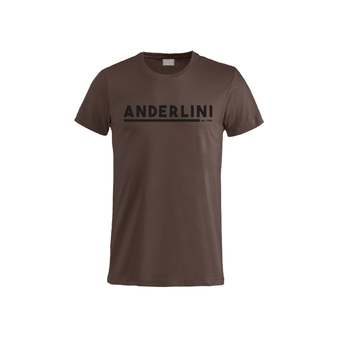 ANDERLINI RUBBER LOGO TEE BROWN